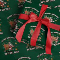 No Kings Only Santa Wrapping Paper Roll Funny Xmas Parody Gift - Wonder Print Shop