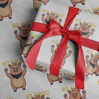 No Kings Pig Wrapping Paper Roll Resistance Movement Anti Authoritarian Gift - Wonder Print Shop