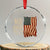 No Kings Since 1776 Crystal Glass Ornament Patriotic 4th Of July Distressed American Flag - Wonder Print Shop