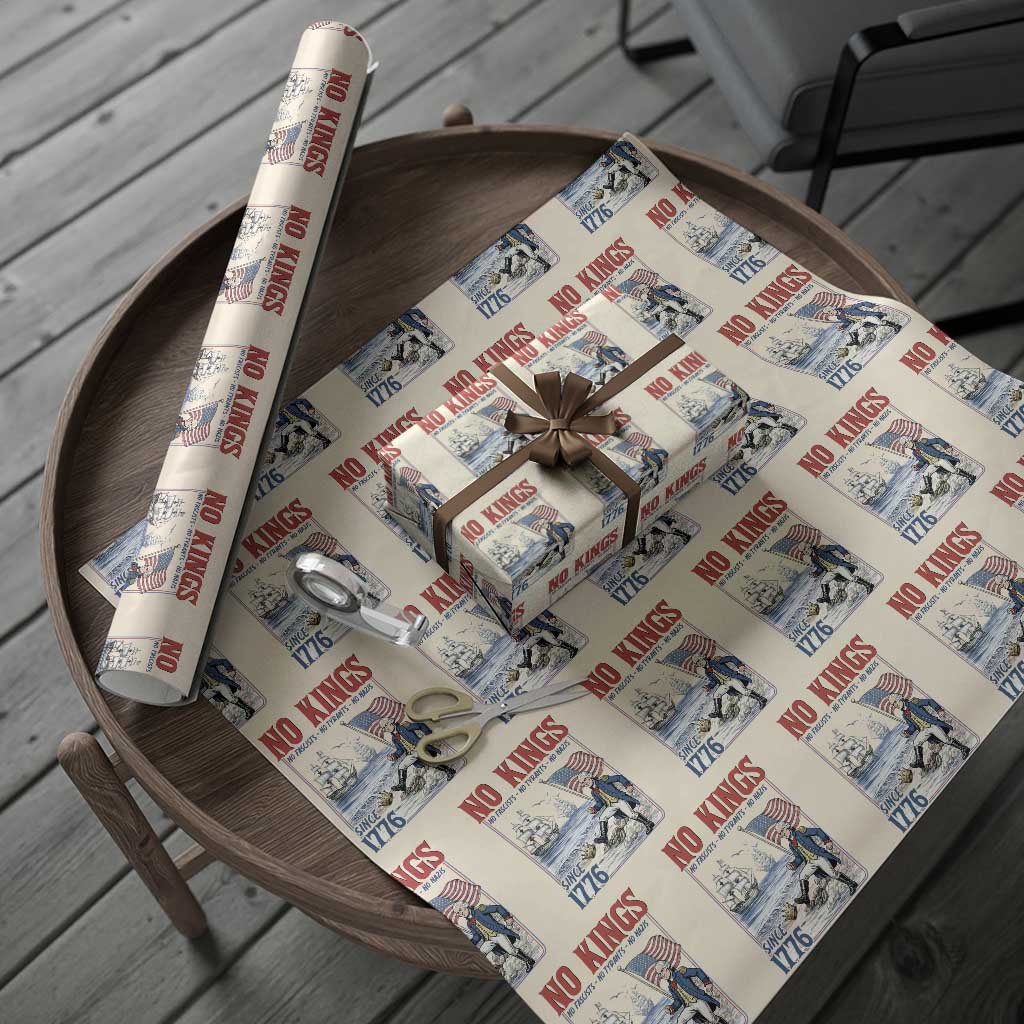 No Kings Since 1776 George Washington Wrapping Paper Roll Political Humor Gift