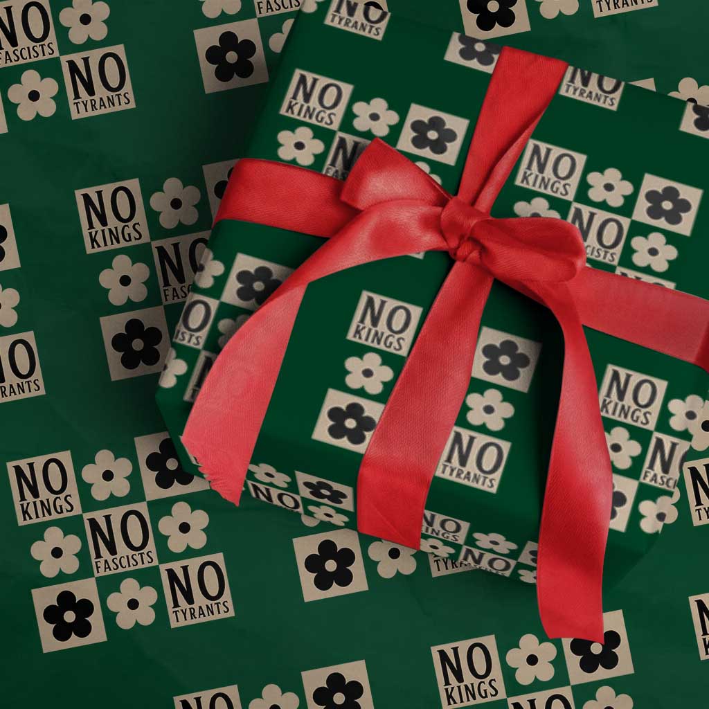 No Kings Wildflower Retro Boho Floral Wrapping Paper Roll