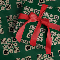 No Kings Wildflower Retro Boho Floral Wrapping Paper Roll