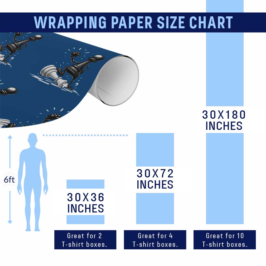 No Kings Wrapping Paper Roll America Protest Chess Rejecting Kings - Wonder Print Shop