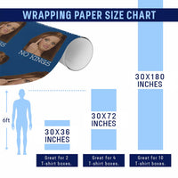 No Kings Wrapping Paper Roll Funny Disgusted Doll Face Meme