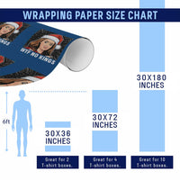 No Kings Wrapping Paper Roll Funny Doll Face Meme Christmas - Wonder Print Shop