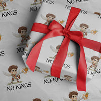 No Kings Wrapping Paper Roll Funny Saint Michael Topples The Crown