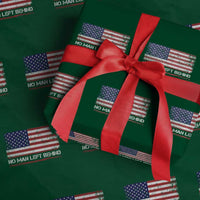 No Man Left Behind Distressed USA Flag Wrapping Paper Roll Patriotic US Military Brotherhood