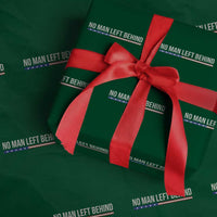 No Man Left Behind Minimalist Patriotic Flag Wrapping Paper Roll US Military Brotherhood Pride