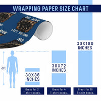 No Man Left Behind Soldiers Brotherhood Wrapping Paper Roll American Flag US Military