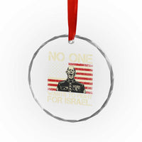 No One Wants To Fight For Israel Crystal Glass Ornament America First Anti War Marine Veteran
