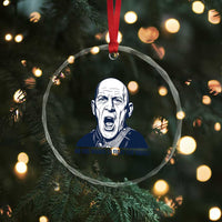 No One Wants To Fight For Israel Crystal Glass Ornament Marine Veteran America First Anti War