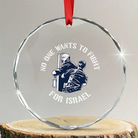 No One Wants To Fight For Israel Crystal Glass Ornament Marine Veteran Anti War America First Statement