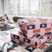 No One Wants To Fight For Israel Dove Wrapping Paper Roll Peace Freedom Supporter Anti War