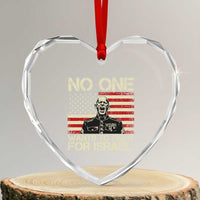 No One Wants To Fight For Israel Heart Crystal Glass Ornament America First Anti War Marine Veteran