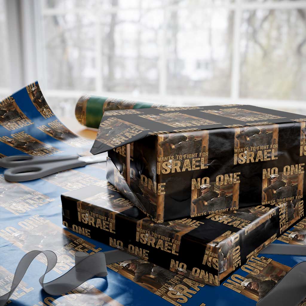 No One Wants To Fight For Israel Wrapping Paper Roll America First Veteran Message Anti War