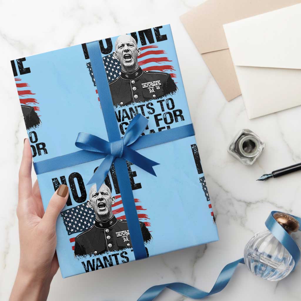 No One Wants To Fight For Israel Wrapping Paper Roll Marine Veteran American Freedom