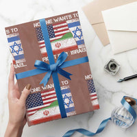 No One Wants To Fight For Israel Wrapping Paper Roll Marine Veteran Freedom Statement