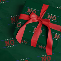 No Protest Patriotic Wrapping Paper Roll Red White Blue Freedom Political Satire