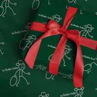 No Rodeo Today Sad Cowboy Stick Figure Meme Wrapping Paper Roll Funny Yeehaw Depression - Wonder Print Shop