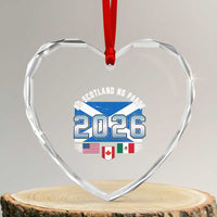 No Scotland No Party 2026 North American Football Tournament Heart Crystal Glass Ornament Game Day Soccer Fans