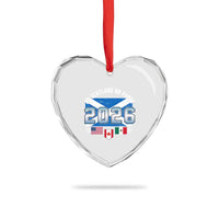 No Scotland No Party 2026 North American Football Tournament Heart Crystal Glass Ornament Game Day Soccer Fans