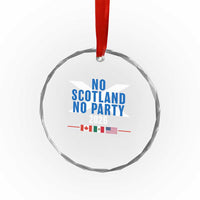 No Scotland No Party 2026 Saltire Flag Crystal Glass Ornament Game Day Soccer Fans Football Tournament