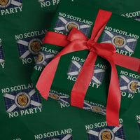No Scotland No Party Wrapping Paper Roll Lion Rampant Crest Scottish Tartan Flag
