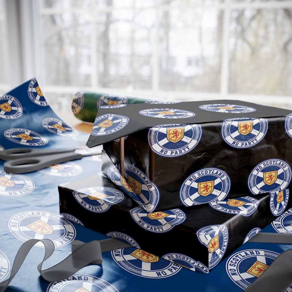 No Scotland No Party Wrapping Paper Roll Scottish Lion Rampant Crest Vintage Saltire Flag