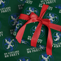 No Scotland No Party Distressed Shield Saltire Cross Wrapping Paper Roll Vintage Football Fans Game Day