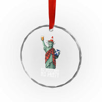 No Scotland No Party Funny Statue of Liberty Celebration Crystal Glass Ornament Saltire Flag Glasgow Cone Scottish Football Fans