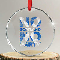 No Scotland No Party Saltire Flag Crystal Glass Ornament Football Fans Soccer Tournament Sports Lover