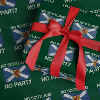 No Scotland No Party Saltire Flag Lion Rampant Crest Wrapping Paper Roll Game Day Soccer Fans Football Tournament