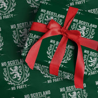 No Scotland No Party Scottish Flag Wrapping Paper Roll Retro Scotland Rampant Lion