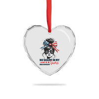 No Shame In My Recovery Game Heart Crystal Glass Ornament Sobriety AA NA Anniversary
