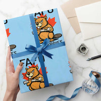 No Tariffs Canada Wrapping Paper Roll Never 51st State Canadian Beaver - Wonder Print Shop