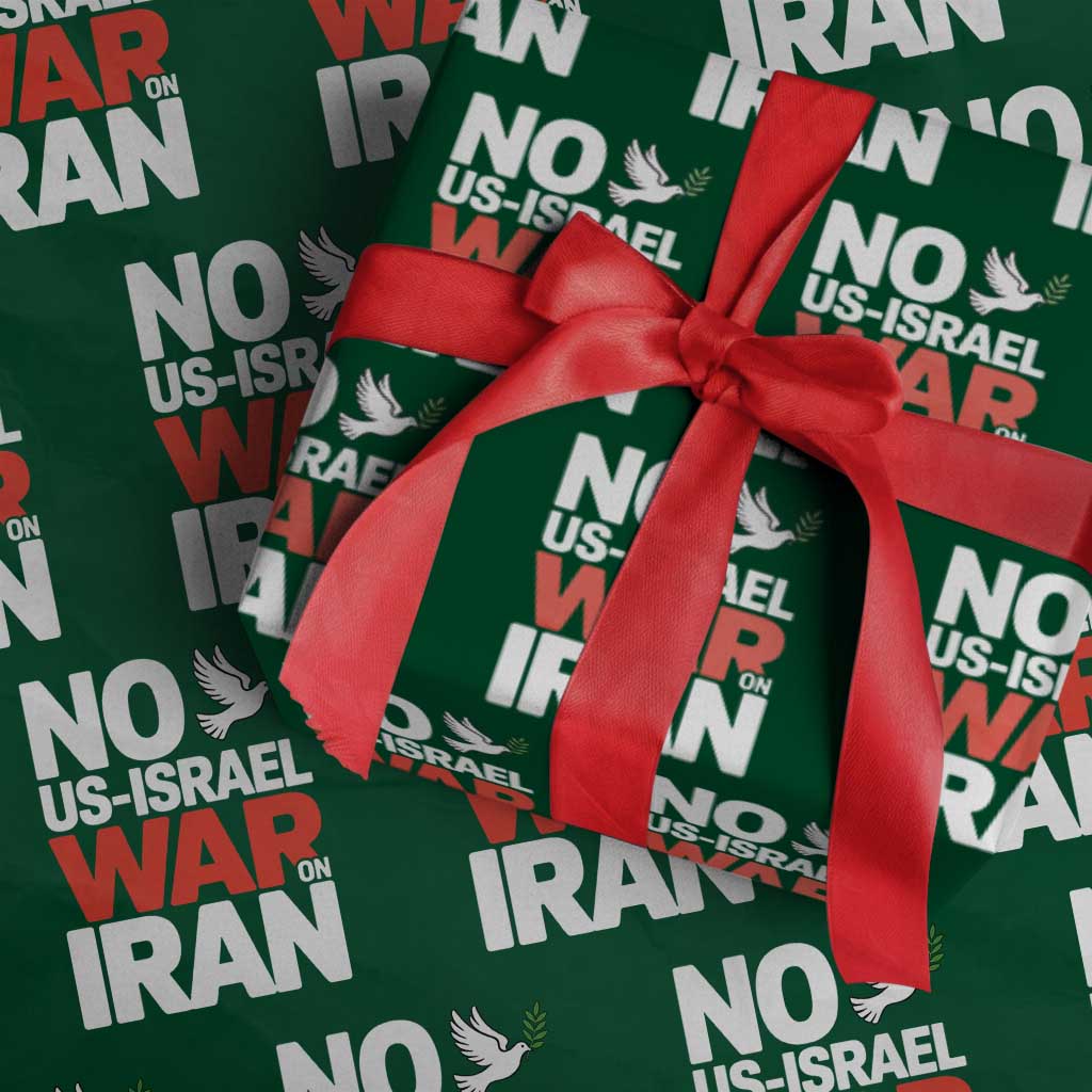 No US Israel War On Iran Wrapping Paper Roll Anti War Peace Dove