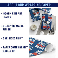 No US Israel War On Iran Wrapping Paper Roll Anti War Peace Dove
