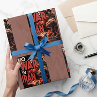 No US Israel War On Iran Wrapping Paper Roll Peace Not War