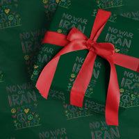 No War On Iran Colorful Peace Graphic Wrapping Paper Roll Retro Anti War Protest