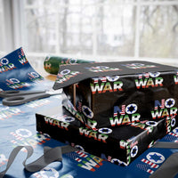 No War USA Israel Iran Flags Wrapping Paper Roll Anti War Protest Political Statement