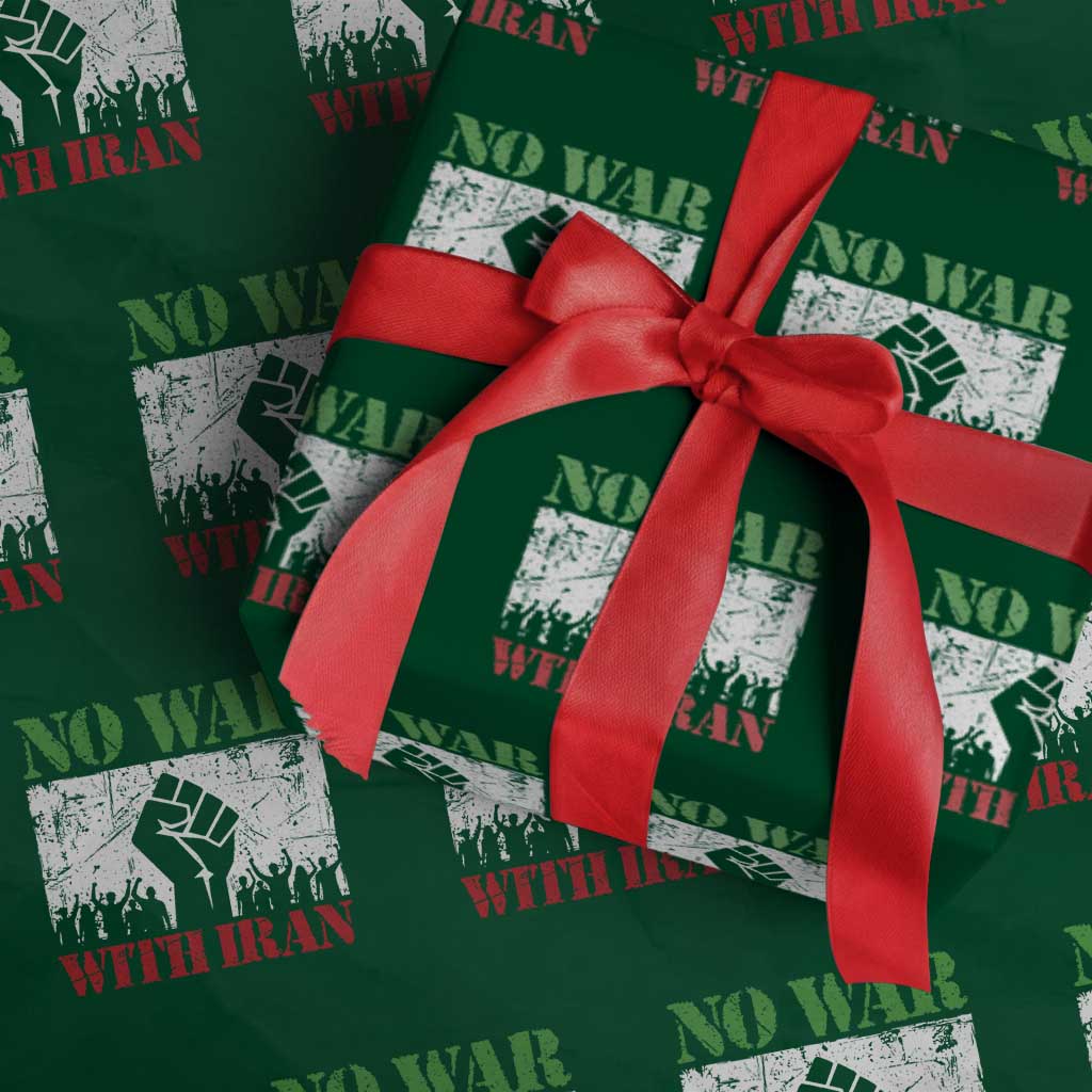 No War With Iran Wrapping Paper Roll Free Iran Peace Seeker Gift