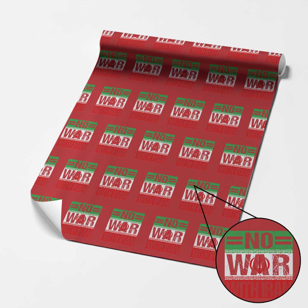 No War With Iran Wrapping Paper Roll Freedom For Iranians Vintage Iran Flag