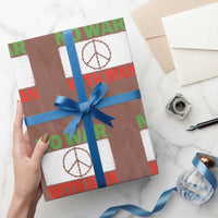 No War With Iran Wrapping Paper Roll Iranian People Support Barbed Wire Peace Sign