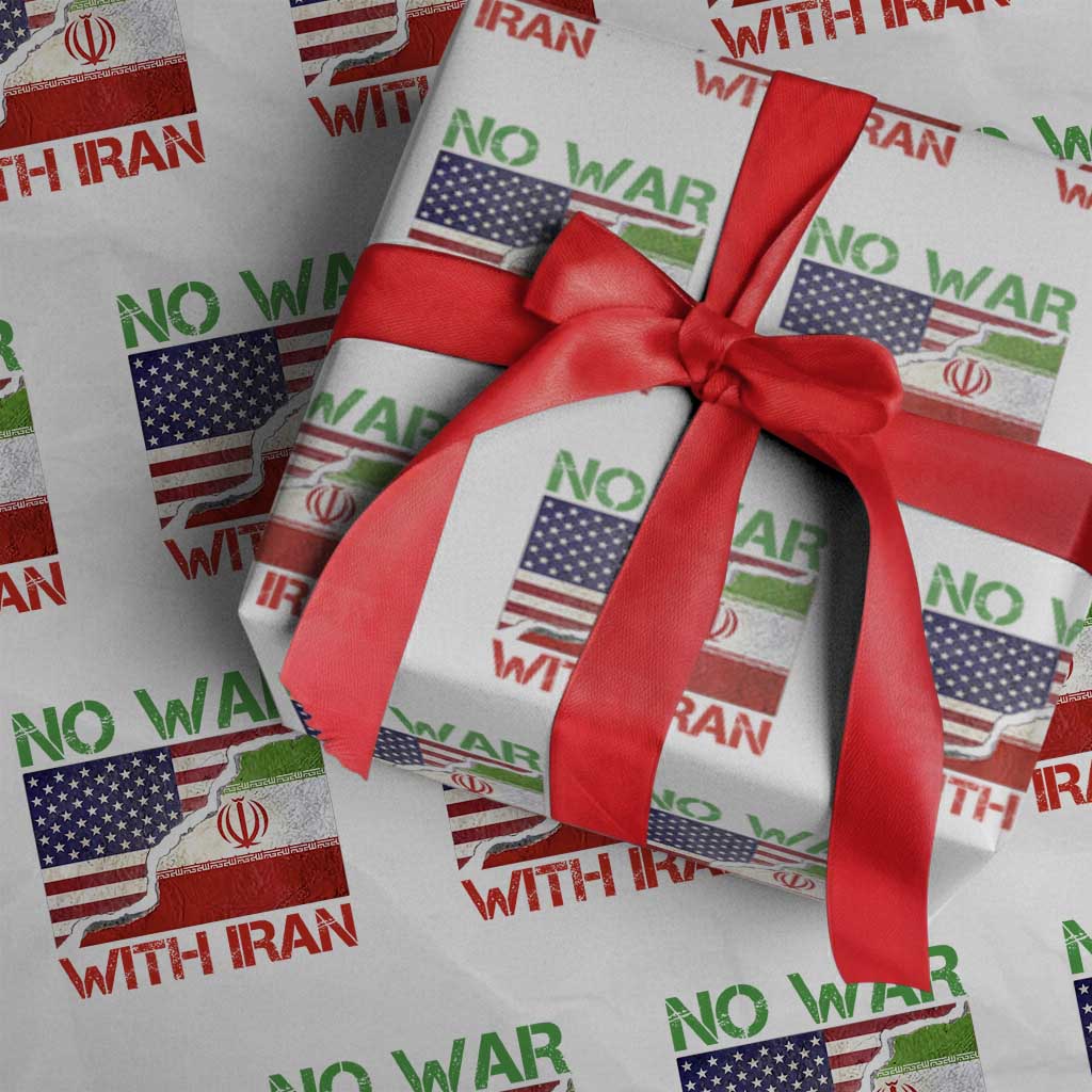 No War With Iran Wrapping Paper Roll Middle East Freedom