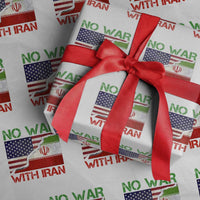 No War With Iran Wrapping Paper Roll Middle East Freedom