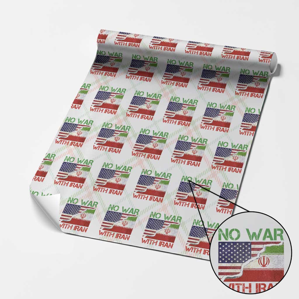 No War With Iran Wrapping Paper Roll Middle East Freedom