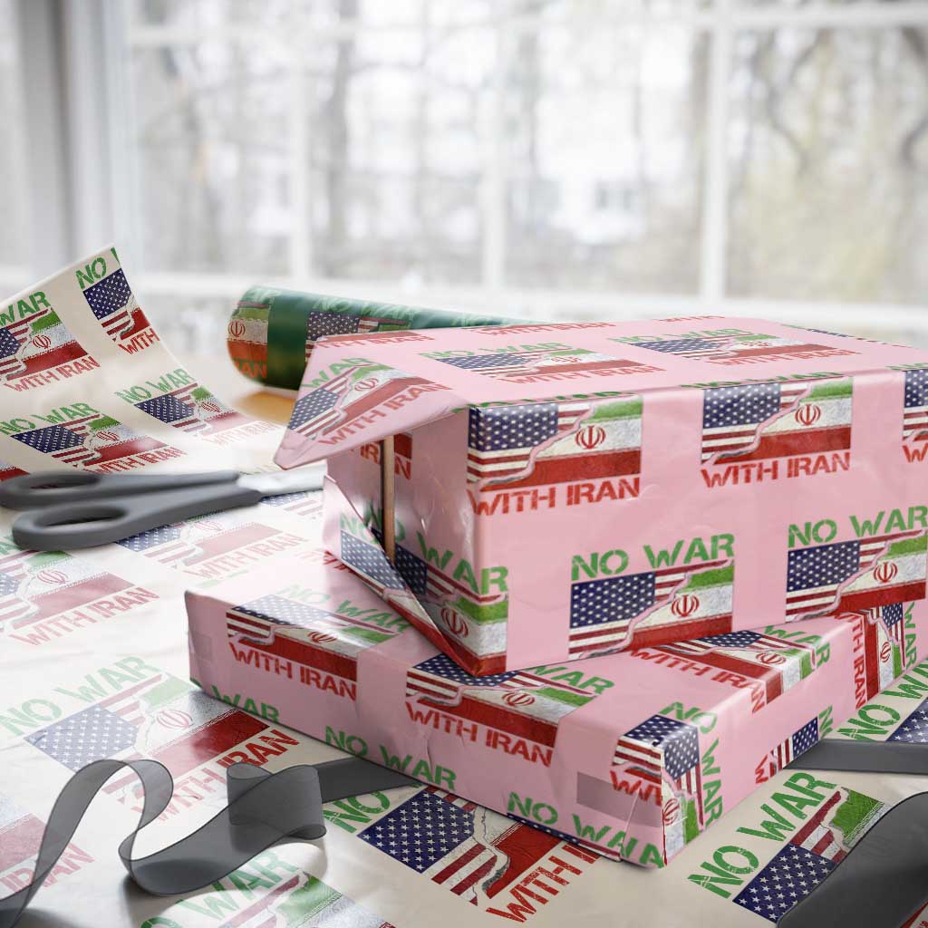 No War With Iran Wrapping Paper Roll Middle East Freedom