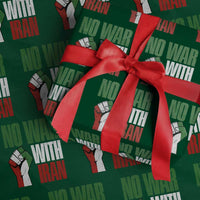 No War With Iran Wrapping Paper Roll Peace Activist Gift