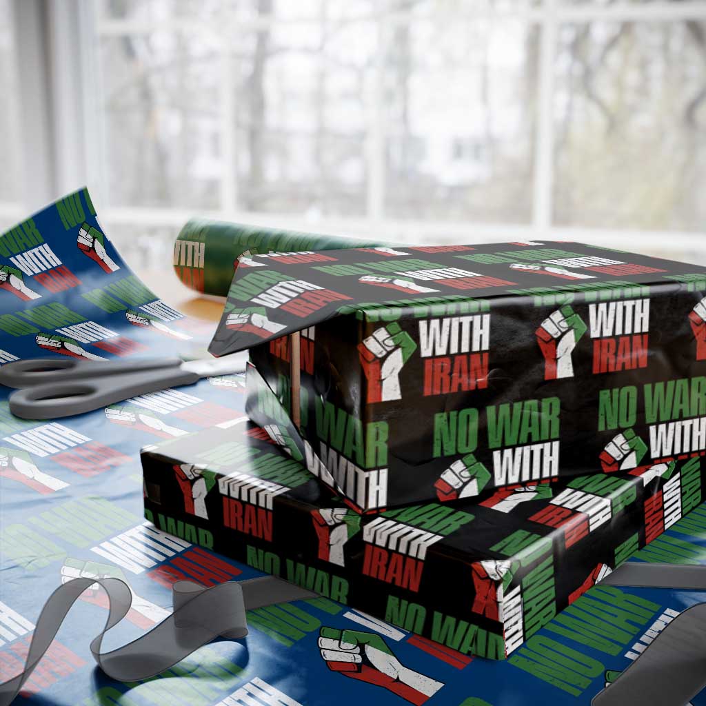 No War With Iran Wrapping Paper Roll Peace Activist Gift