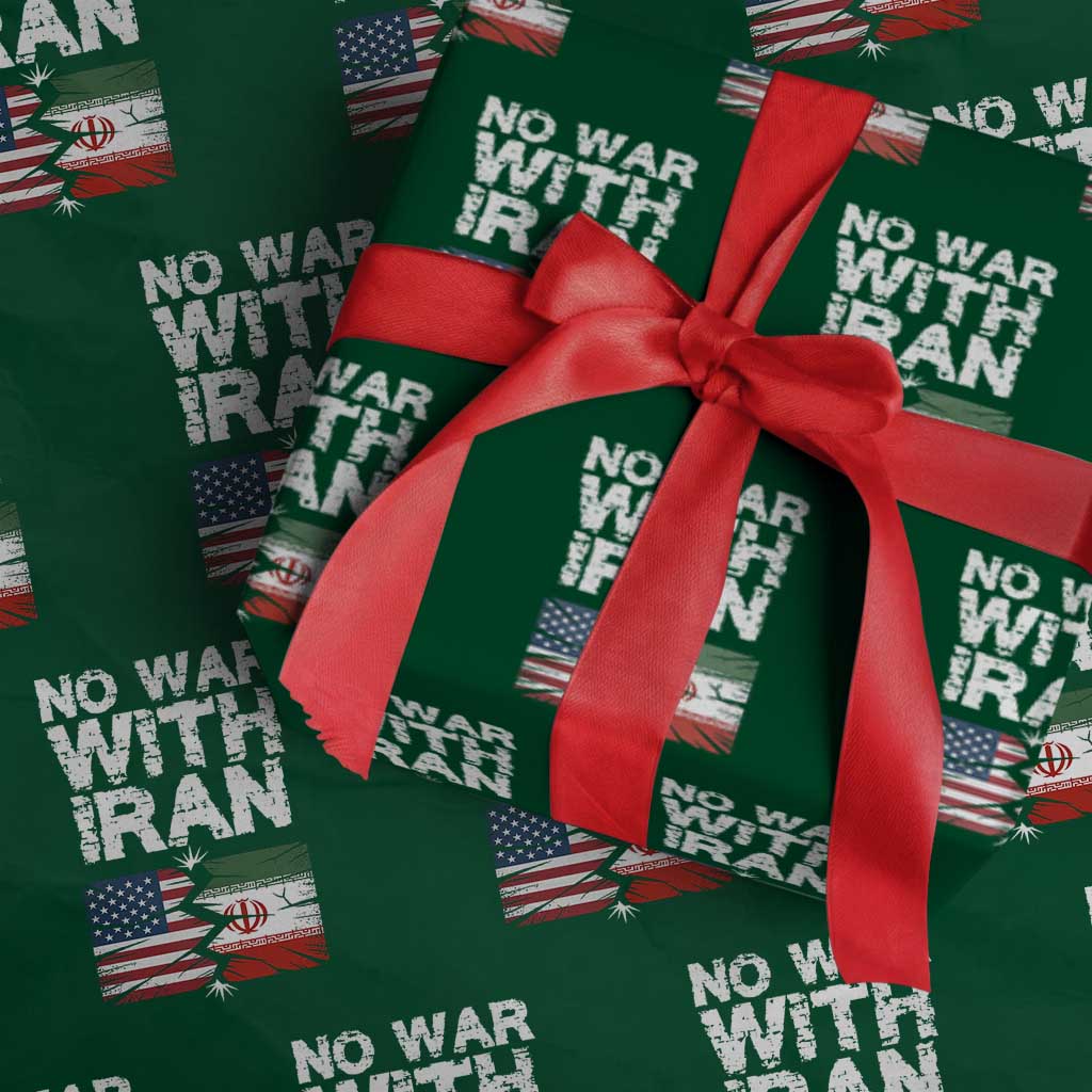No War With Iran Wrapping Paper Roll Support Iranian People Peace